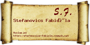 Stefanovics Fabióla névjegykártya